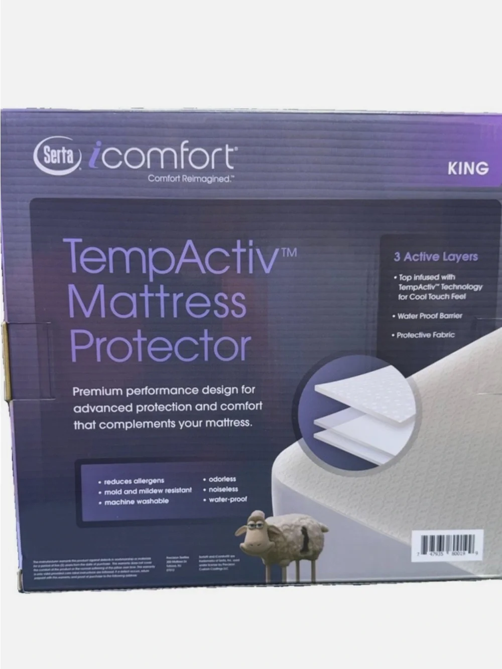 Serta iComfort TempActiv Purple Mattress Protector - King